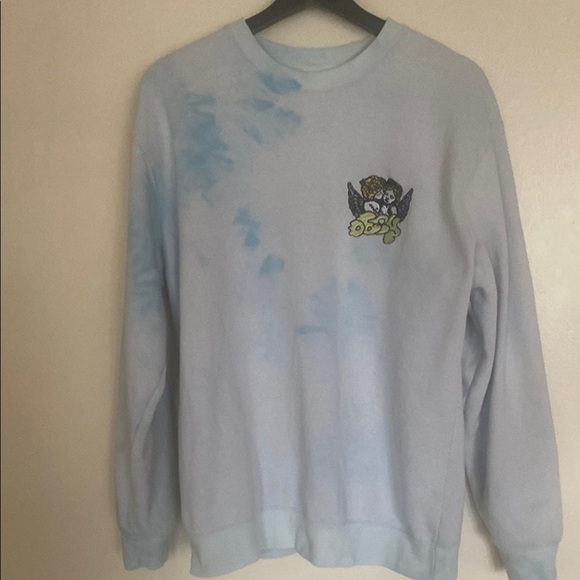 Obey Men Or Women Unisex Limited Edition Size M Blue Tie Dye Sweatshirt - Picture 1 of 10